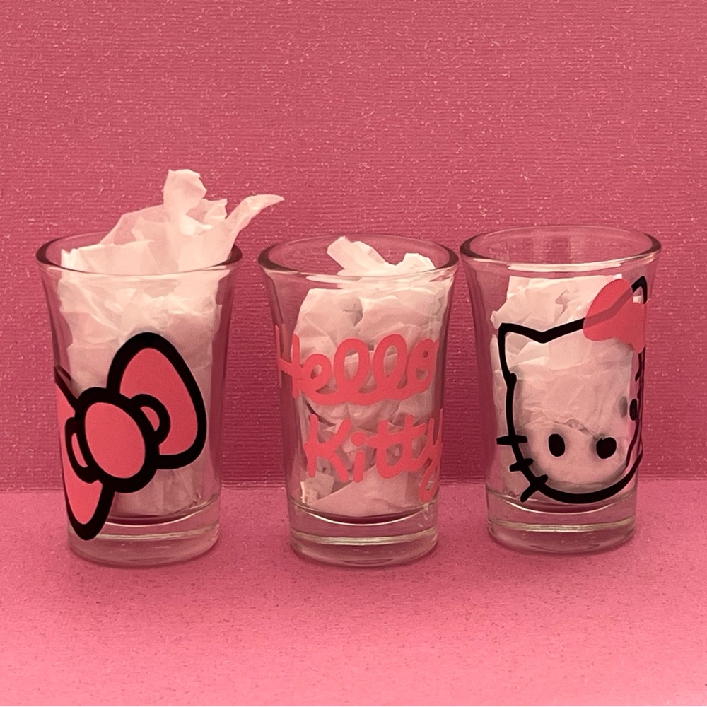 Custom made kitty shot glasses